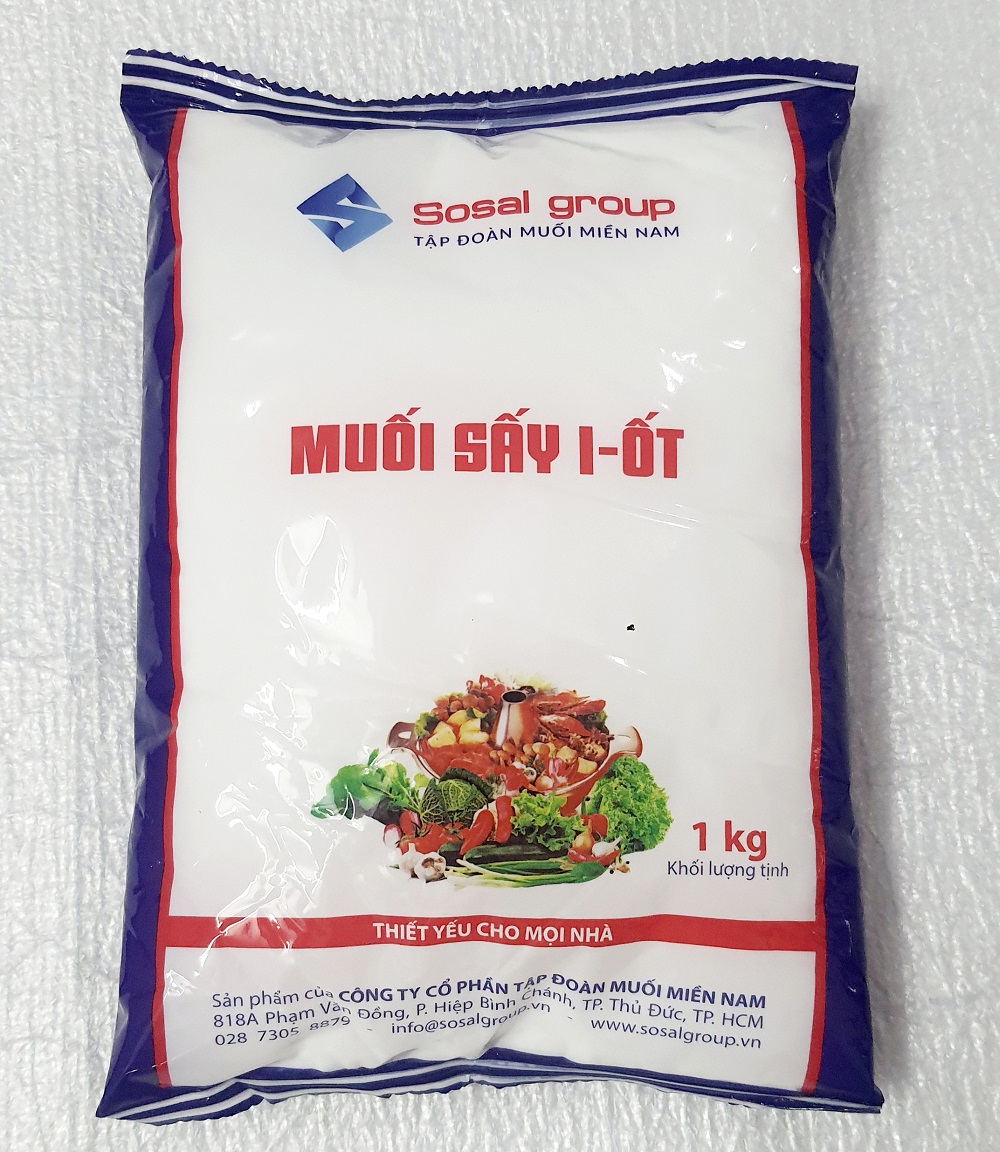 Muối Sấy I-ốt Sosal Group gói 1kg bao 25 gói ( 25kg )